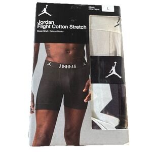 AIR JORDAN 2-pack Flight Cotton Stretch Boxer Briefs Men's LARGE‎